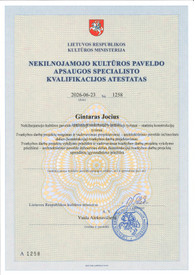 Sertifikatai, pažymėjimai ir kt.