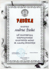 Sertifikatai, pažymėjimai ir kt.