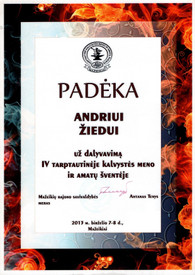 Sertifikatai, pažymėjimai ir kt.
