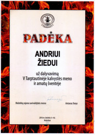 Sertifikatai, pažymėjimai ir kt.