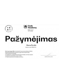 Sertifikatai, pažymėjimai ir kt.