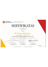 Sertifikatai, pažymėjimai ir kt.