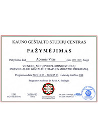 Sertifikatai, pažymėjimai ir kt.