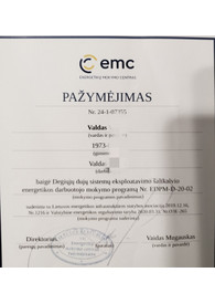 Sertifikatai, pažymėjimai ir kt.