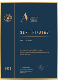 Sertifikatai, pažymėjimai ir kt.