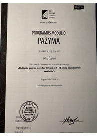 Sertifikatai, pažymėjimai ir kt.