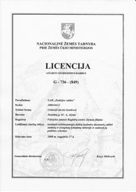 Sertifikatai, pažymėjimai ir kt.