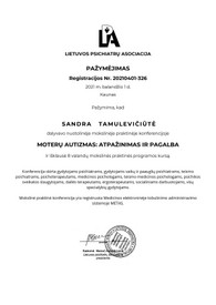 Sertifikatai, pažymėjimai ir kt.