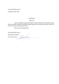 Sertifikatai, pažymėjimai ir kt.