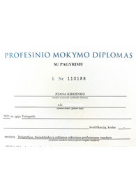 Sertifikatai, pažymėjimai ir kt.