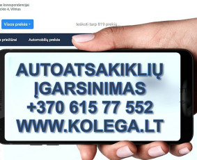 Mus rasite internete: www.kolega.lt
Susisiekti galite El.paštu: verslokolega@gmail.com arba Tel.: +37061577552