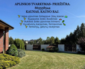 Vejos priežiūra, įrengimas - Vejos skarifikavimas, trę&scaron;imas, senos žolės surinkimas. - 1