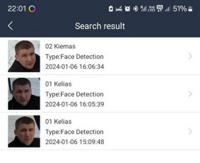 Naujiena!!!! kamera su veido atpažinimo funkcija. Ši kamera praneš iškarto i jūsų išmanųjį mobiliąja programėle kai tik neatpažintas veidas pasirodys šitos stebėjimo kameros perimetre.
kamera.