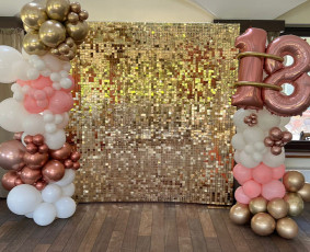 Foto sienelės nuoma - &Scaron;venčių, dekoravimas: Foto sienelės, gėlės, balionai - 3