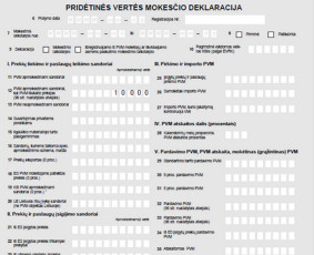 PVM deklaracijos teikimas mokesčių inspekcijai
