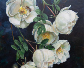 Rožės, drobė, akrilas, 50x70