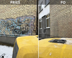 Spec. valymas: grafičių, fasado, sniego ir kt. / Profesionalus paviršių valymas. / Darbų pavyzdys ID 3807428