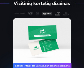 Top +350 įmonių pasitikėjo. Sukursime dizainą, kuris veikia! - Vizitinių kortelių maketavimas - 1 Vizitinių kortelių maketavimas - Top +350 įmonių pasitikėjo. Sukursime dizainą, kuris veikia! - 1
