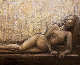 120x80cm drobė, akriliniai dažai. 2022