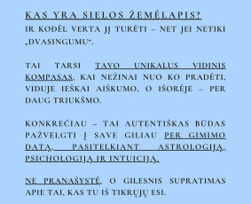 Savęs pažinimas per astrologiją ir psichologijos principus / Salomėja. Sielos sveikata / Darbų pavyzdys ID 4050509
