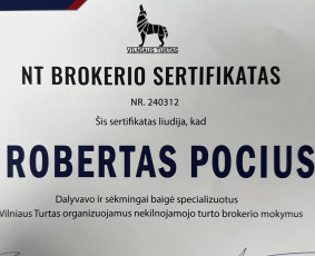 Konsultacijos NT įteisinimo klausimais - Nekilnojamojo Turto ( NT ) brokeris Robertas Pocius - 3
