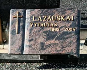 Akmens graviravimas - Kapų dengimas plokštėmis, paminklai, raidžių kalimas - 3