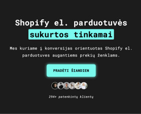 HTML/CSS kodavimas - Shopify el. parduotuvių kūrimas - 1