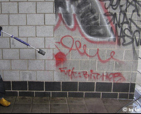 Grafiti plovimas - Stogų, fasadų, trinkelių, tvorų plovimas - 1