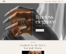 JETE JEWELRY. E-commerce homepage UI dizainas Figmoje
