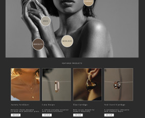 JETE JEWELRY. E-commerce homepage UI dizainas Figmoje