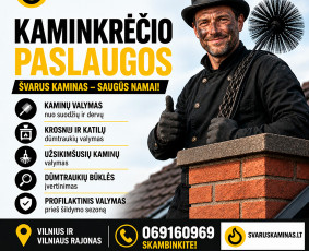 Kaminai, kaminų įdėklai, valymas - Kaminų Valymas Vilniuje Ir Vilniaus Apylinkėse - 1