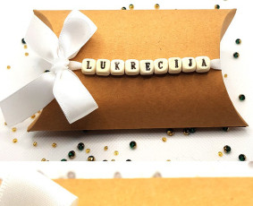 Pakvietimų dizainas ir gamyba - Stalo vardo kortelės, dovanėlės svečiams su laimės sausainiu - 3