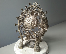 Skulptūra jaunavedžiams, aukštis 25 cm, bronza, marmuras