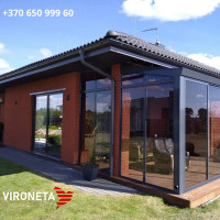 MB “VIRONETA” Terasų/balkonų stiklinimas.stiklinės pertvaros,