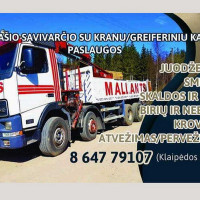 Aurimas Keturašio savivarčio su kranu ir greiferiniu kaušu paslaugos