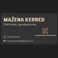 Mažena Kerbed Pastatų, patalpų (butų) ir statinių kadastriniai matavimai