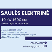 Marius MB Melkas Elektrikas Kaune. Prieinama kaina. Saulės elektrinės Marius MB Melkas Elektrikas Kaune. Prieinama kaina. Saulės elektrinės