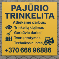 Mb Pajūrio trinkelita Trinkelių klojimas, gerbūvio darbai