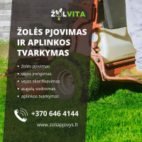 Kitos paslaugos Žolės pjovimas ir aplinkos priežiūra