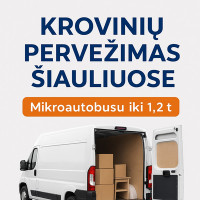 Arunas Daugalas Krovinių pervežimas iki 1.2 tonų Šiauliuose ir 100km atstumu
