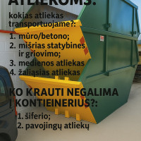 transportas Konteinerių nuoma šiukšlėms Vilnius