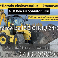 Arnoldas Račioko nuoma! Ratinio eks., - Bobcat nuoma su patyrusiu Op!