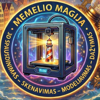 Memelio Magija 3d Spausdinimas, modeliavimas, skenavimas - Memelio Magija