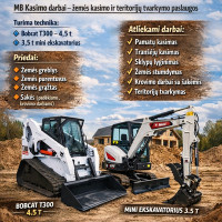 MB Kasimo Darbai Bobcat mini krautuvo Mini Ekskavatoriaus paslagos