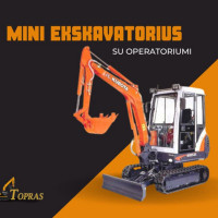 argillamiraculum . Mini ekskavatoriaus paslaugos su operatoriumi