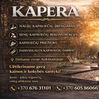 Lukas Vinclauskas Kapaviečių statybos/atnaujinimo/remonto darbai