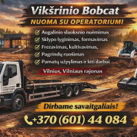 Bartoš Stefanovič Vikšrinio bobcat nuoma. žemes frezavimas