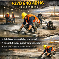Betonavimo darbai Grindų Betonavimo Darbai