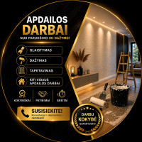 Gediminas Apdailos darbai – nuo paruošimo iki dažymo