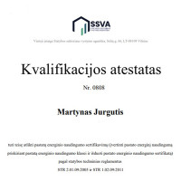 Martynas Jurgutis Energinio naudingumo sertifikavimas